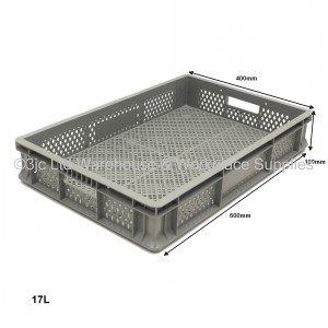 Heavy Duty Stacking Euro Box Vented 60cm 17 Litre